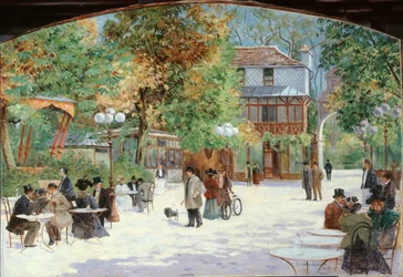 En el Chalet du Château de Madrid, en el Bois de Boulogne, hacia 1895 (óleo sobre lienzo)