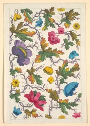 Diseño floral para textil impreso