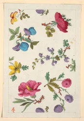 Diseño floral para textil impreso