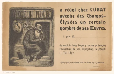 Invitación a una exposición de pinturas de Louis Anquetin