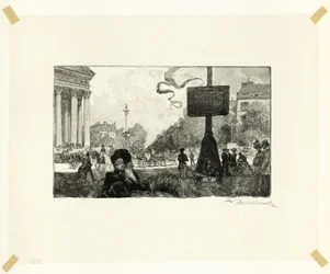 Esquina de la Rue Royale, lámina dieciséis de Le Long de la Seine et des Boulevards