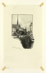 Puente Saint-Michel, lámina doce de Le Long de la Seine et des Boulevards