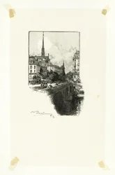 Puente Saint-Michel, lámina doce de Le Long de la Seine et des Boulevards