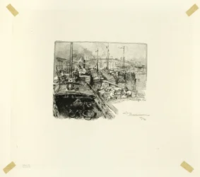 Muelle de la Villette, lámina cinco de Le Long de la Seine et des Boulevards