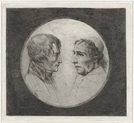 Coclers, L B, Doble retrato Napoleón y el Papa Pío VII (ca1805, Rijksmuseum)
