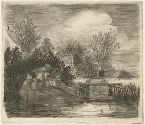 Pescadores junto a un río