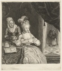 Mujer joven leyendo una carta