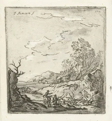 Paisaje con jinete y pastor