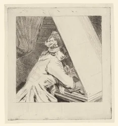 Retrato Marie-Lambertine Coclers, en hoja vituur
