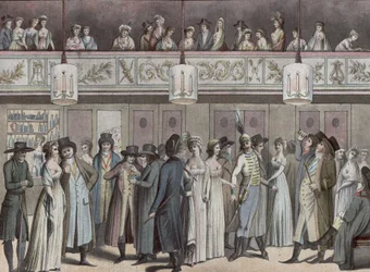 Vestíbulo del Teatro Montansier en el Palais-Royal. Colección Hippolyte Destailleur (1822-1893)