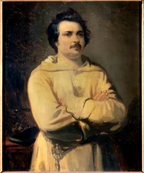 Retrato de Honoré de Balzac (1799-1850). Pintura de Louis Boulanger (1806-1867) Siglo XIX. Tours, Museo de Bellas Artes