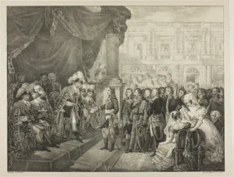 Recepción por el Directorio, lámina 29 de La vida política y militar de Napoleón