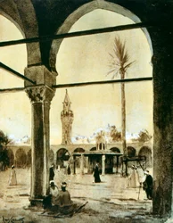 Mezquita, El Cairo, Egipto, 1928