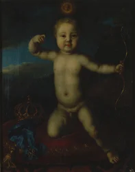 Retrato del Zarevich Pedro Petrovich de Rusia como Cupido