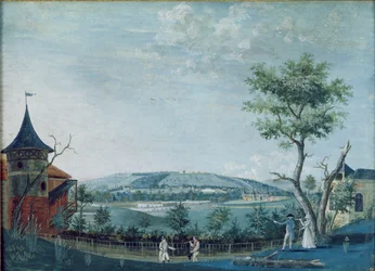 El Hermitage y el viejo castillo en el parque de Le Raincy, 1754-93
