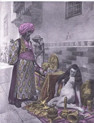 Osbech y los cautivos, ilustración del Decamerón de Boccaccio publicado por Navarre Society 1930