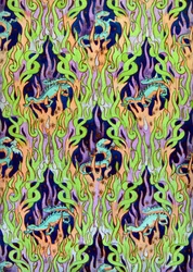Diseño de papel tapiz con dragones