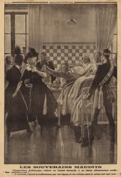 Reacción airada de un soldado herido en el hospital ante la visita de la emperatriz Augusta Victoria, Primera Guerra Mundial
