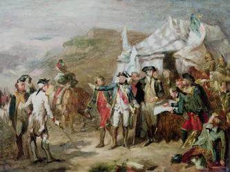 Boceto para la batalla de Yorktown, 1 al 17 de octubre de 1781, c.1836