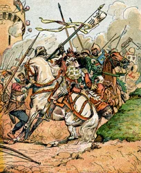 Captura de Juana de Arco en Compiègne, hacia 1900 (ilustración)