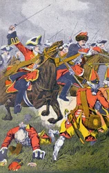 Carga de la Casa del Rey en la Batalla de Fontenoy