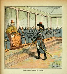 Ilustración de Louis Bombled del libro “El Memorial de Santa Helena” de Emmanuel de Las Cases: Junot (Jean Andoche Junot, Duque de Abrantes, conocido como La Tempête)