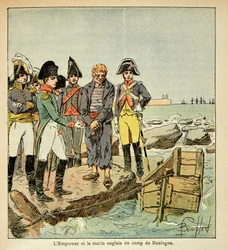 Un marinero inglés buscando unirse a su país liberado por el emperador en el campamento de Boulogne, de la colección privada