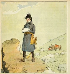 Ilustración de Louis Bombled del libro “El Memorial de Santa Helena” de Emmanuel de Las Cases: Retrato del mariscal Laurent de Gouvion Saint Cyr