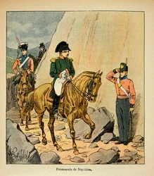 Paseo del emperador Napoleón en Santa Helena, de la colección privada