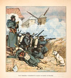 El ejército del Loira: El 5.º batallón de infantería naval en el molino de Neuville aux bois en diciembre de 1870