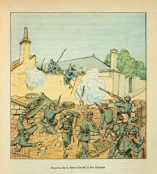 El ejército del Loira por Eugene Sergent, ilustrado por Louis Bombled (Guerra Franco-Prusiana; campaña de 1870-1871): Batalla de Châteaudun el 18 de octubre