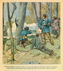 El ejército oriental de Eugene Sergeant, conocido como Grenest, ilustrado por Louis Bombled: en Seveuve el 25 de octubre