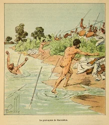 La guerra en Madagascar: Los Sakalaves atacan a los negociadores franceses en Marosakoa en 1895