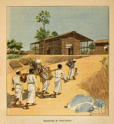 La Guerra en Madagascar-Historia Anecdótica de las Expediciones Francesas de 1885-1895 por Henri Galli dit Galllichet (1854-1922), ilustrado por Louis Bombled (1862-1927): Un sanatorio en Nossi-Cumba en el siglo XIX, Colección Parcial