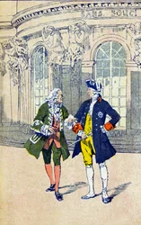 Voltaire con Federico II de Prusia