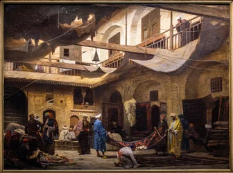 Bazar de alfombras en el Khan Khalil de El Cairo