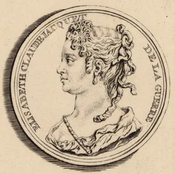 Retrato de la compositora Elisabeth Claude Jacquet de La Guerre 1665-1729