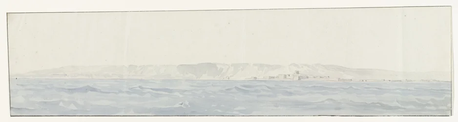Vista de Crotone y de la costa
Vista de Crotone y la costa (título en el objeto)
Viaje a Italia, Sicilia y Malta - 1778 (título de la serie)