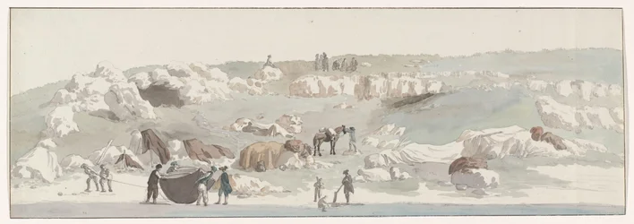 Vista del pequeño puerto de Luogo Vivo en la ruta de San Vito
Vista del pequeño puerto de Luogo Vivo al sureste del Cabo San Vito tomada desde el barco (título en el objeto)
Voyage en Italie, en Sicile et à Malte - 1778 (título de la serie)