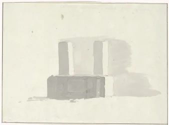 Oude sarcofaag welke dienst doet als drinkbak in Terracina
Antiguo sarcófago, utilizado como abrevadero en Terracina (título en el objeto)
Viaje a Italia, Sicilia y Malta - 1778 (título de la serie)