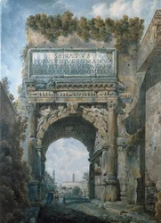 El Arco de Tito, Roma (acuarela)
