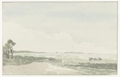 Vista de la ciudad de Gallipoli
Vista lejana de la ciudad de Gallipoli (título en el objeto)
Viaje a Italia, Sicilia y Malta - 1778 (título de la serie)