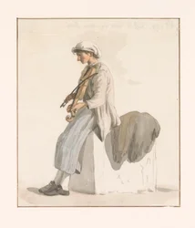 Zoon van kapitein Erié met viool
Hijo de nuestro Capitán Erie (título en el objeto)
Voyage en Italie, en Sicile et à Malte - 1778 (título de la serie)