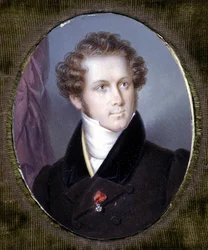 Retrato de Vincenzo Bellini (1801 - 1835). Miniatura de Dupré. Museo della Scala. Milán.