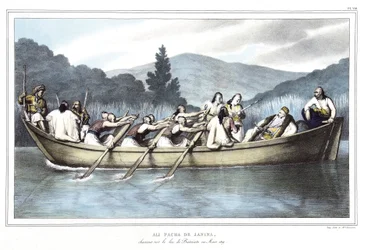 Ali Pasha de Janina (1741-1822), cazando en el lago Butrinto en marzo de 1819. en 