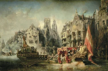 La llegada de Fernando Álvarez de Toledo, Duque de Alba y gobernador de los Países Bajos bajo el reinado de Carlos V, a Rotterdam en 1567