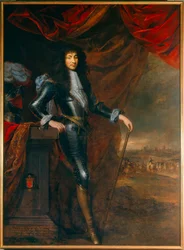 Retrato de Luis XIV (1638 - 1715) joven en armadura