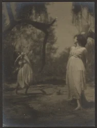 [Bailarinas en el jardín]