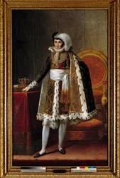Retrato de cuerpo entero de Jerome Bonaparte (1784-1860), rey de Westfalia. En traje de comandante de la Orden de la Corona Real de Westfalia, circa 1810