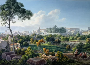 Vista de la colina Esquilina, Roma, c.1800